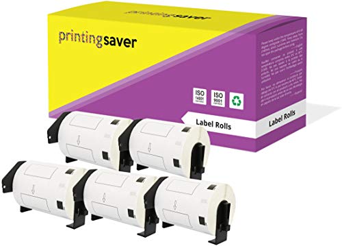 5X DK-11240 102 x 51 mm Compatible Barcode Labels Rolls (600 Labels per Roll) for P-Touch QL-1050, QL-1050N, QL-1060N, QL-1100, QL-1110NWB Label Printers