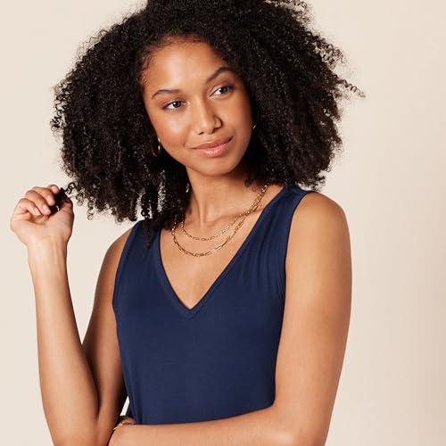 Image of Amazon Essentials Women's Side-Slit Jersey V-Neck Maxi Length Dress