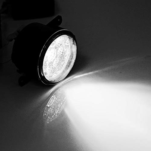 9 okrągłych lamp przeciwmgielnych LED DRL do Focus 2012-2014 - światła do jazdy dziennej z pierścieniami Halo, łatwa instalacja