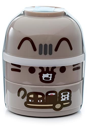 Caja de comida Bento Redonda Compartimentada Pusheen - Gato único