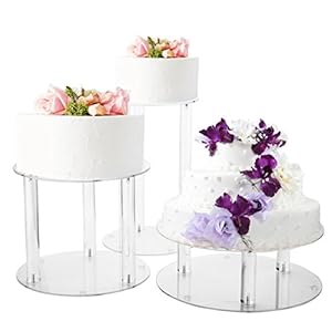 Jusalpha 3 Tier Large Acrylic Glass...