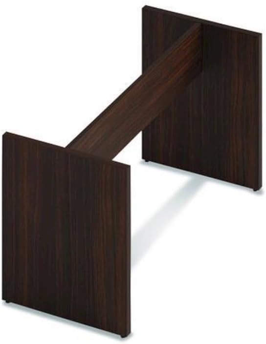 Alera Seville 96" Wide Conference Table Base, 50w x 22d x 28h, Mahogany
