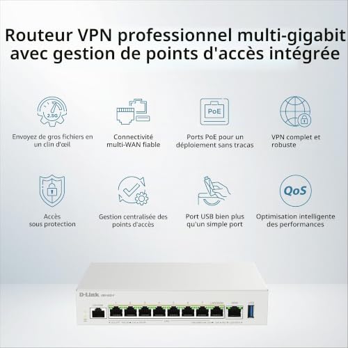 D Link DUAL WAN VPN POE ROUTER WI FI - vue 7