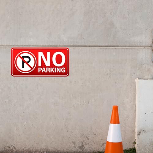 Image of CVANU No Parking Safety Sign Sticker Self Adhesive PVC Vinyl (Pack of 2)