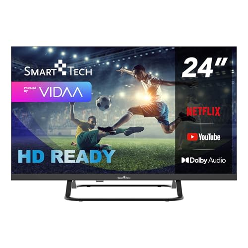 Smart Tech TV LED HD 24' (60 cm) 24HV02V Smart TV VIDAA - Molotov, Netflix, Prime Video, Disney+,...