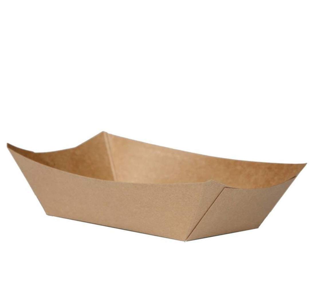 Dixie 0.5lb Poly-Coated Paper Food Tray by GP PRO (Georgia-Pacific) ES50U Brown 0.5lb 1000 Count (250 Trays Per Pack 4 Packs Per Case)