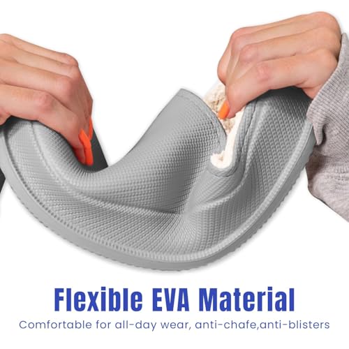 Pillow Cloud Slides with Fur: Cozy & Comfy Cushioned Indoor/Outdoor Slippers - Thick-Sole House Slides & Shower Sandals for Men & Women4