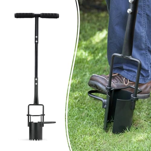Bulb Planter Tool Long Handle Carbon Steel Garden Transplant
