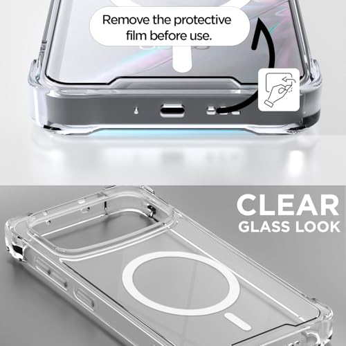 Image of Pikkme Back Cover for Oppo F33 Pro 5G Mag-Safe Shockproof PC + TPU | Protective Case Magnetic Support | Bumper Case (Transparent Mag-Safe)