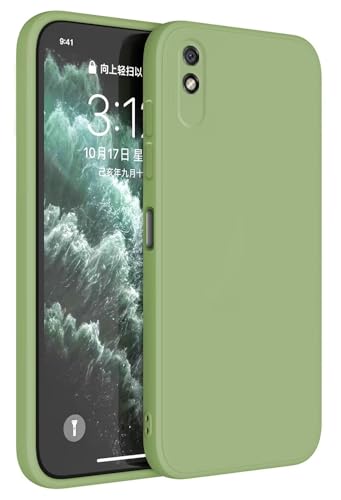 Topme Funda para Redmi 9A / Redmi 9AT (6.53' Inches) Carcasa Caja Case Estuche, Funda Protectora de Piel de Silicona TPU - Verde Matcha