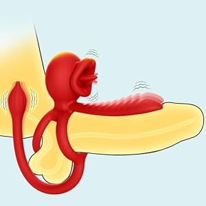 Couples Sex Toys Vibrating Cock Ring, 3-in-1 Dual Cock...
