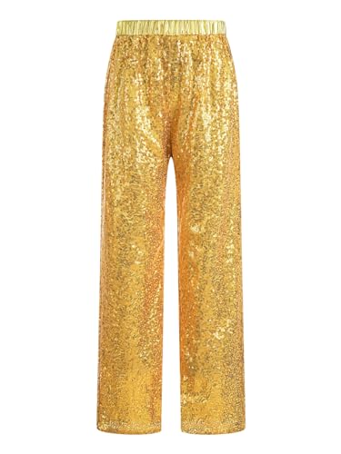Pantalon de danse jazz moderne à paillettes pour enfant fille de 5 à 16 ans