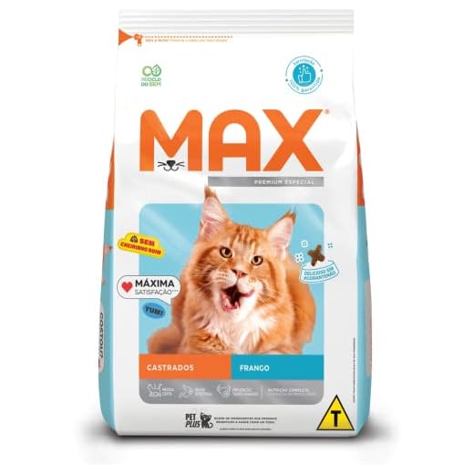RAÇÃO GATOS MAX CASTRADOS ADULTO FRANGO 10,1KG