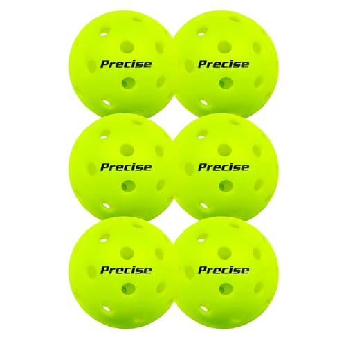 Image of PRECISE A40 - Outdoor Pickleball Balls | 40 Precision Holes for Stable Flight, USAPA Approved, Durable Construction Resists Wear, Available in Green or Yellow