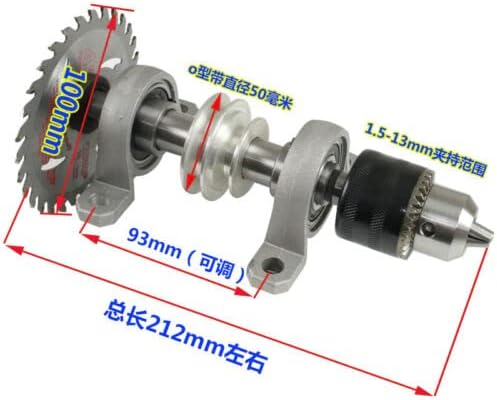 Miniatura 3 de DIY husillo Chuck cojinete asiento polea banco sierra taladro carpintería torno rotatorio