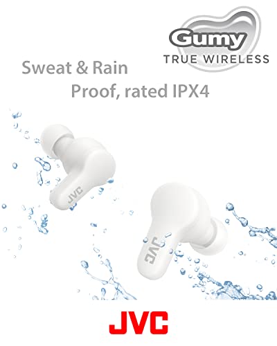 Jvc New Gumy True Wireless Earbuds Headphones, Long Battery Life (Up To 24 Hours), Sound With Neodymium Magnet Driver, Water Resistance (Ipx4) - Haa7T2W (Coconut White), Compact #TOP4