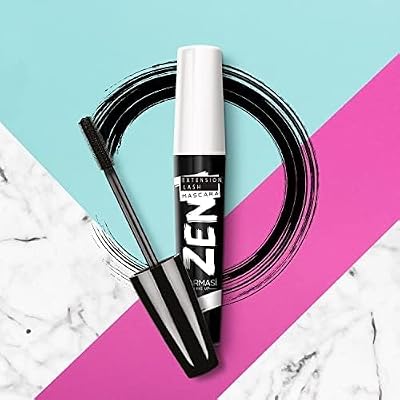 FARMASi 2 PACK Zen Extension Lash Mascara, Lengthening & Volumizing Effect, Clump-Free Definition, Smudge-Free Wear, Silicone Brush for Separated Fuller-Looking Lashes, Blackest Black