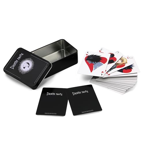 ABYSTYLE Death Note Main Characters Deck of 54 Cards with Metal Box Dimensions 4.2