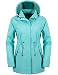 Wantdo Women's Breathable Waterproof Rain Jacket Outdoor Windproof Sportswerar for Hiking Softshell Windbreaker with Hood