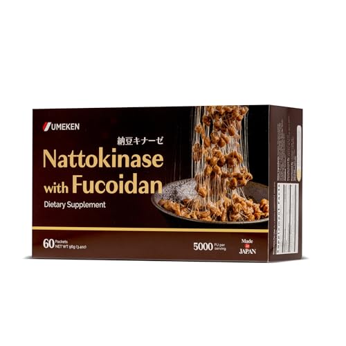 Umeken Nattokinase Plus Fucoidan, Nattokinase Supplement, 5000FU Natto, Odor Free, Easy to Take, Okinawan Fucoidan, Japanese Supplement, 60 Counts, Pack of 1 Umeken Nattokinase Plus Fucoidan, Nattokinase Supplement, 5000FU Natto, Odor Free, Easy to Take, Okinawan Fucoidan, Japanese Supplement, 60 Counts, Pack of 1
