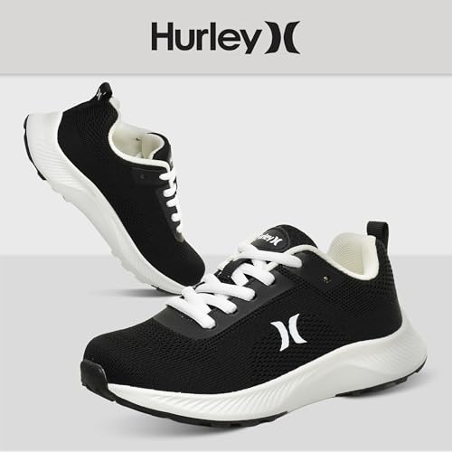 Hurley Kids Lightweight Lace up Sneakers – Boys & Girls Running & Play Shoes with Breathable Mesh, Cushioned Insole & Durable Traction – Everyday Athletic Shoe for School, Sports & Casual Wear, Excel by Hurley - Used condition - Image 6