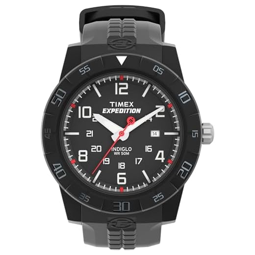 Timex Men's T49831 Expedition Rugged Analog Black Resin Strap Watch