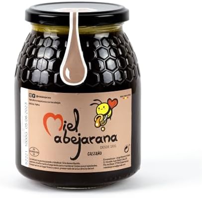 Miel de Castaño 1 kg Cruda Sin Filtrar Ni Pasteurizar Pura de Abe...