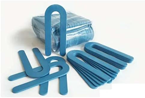 1/16 x 1-1/2 x 3-1/2 Plastic Horseshoe Shims - Blue - 100/Package