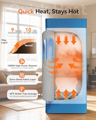 image for noerishia Sauna Box, Upgraded Portable Sauna for Home 5-Layer Waterpro