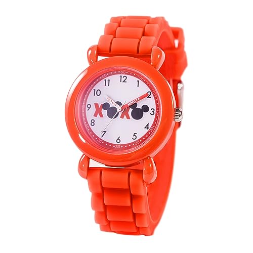 Montre enfant Disney rouge en plastique antichoc pour éviter les casses