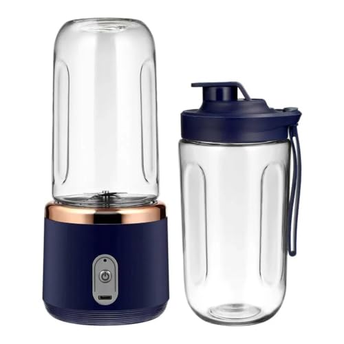 Image of Portable Juicer with Shaker Juicer, Safety Sensor 6 Blade USB Rechargeable Blender Machine for Fruit Blender, Protein Shaker Bottle, Sports, Travel, Gym (Multicolor) (Multicolor 1)