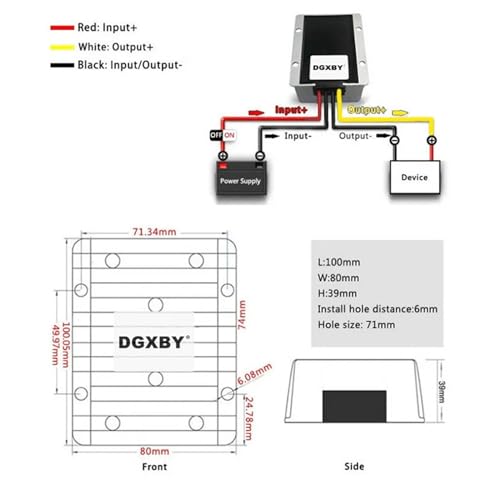 Convertisseur élévateur 12V to 36V 8A DC-DC avec module régulateur de tension stable - 8