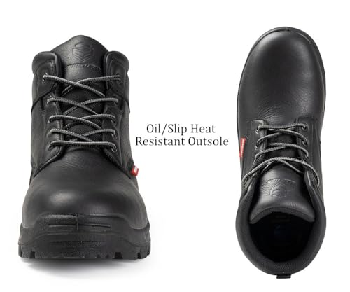 SUREWAY Men's Waterproof Steel/Soft Hiking Work Boots, Lightweight Ultility Lace Up Round Toe Shoes,Water Proof Tactical Military Outdoor Ankle Mens Boot for Construction, Roofing, Hunting4