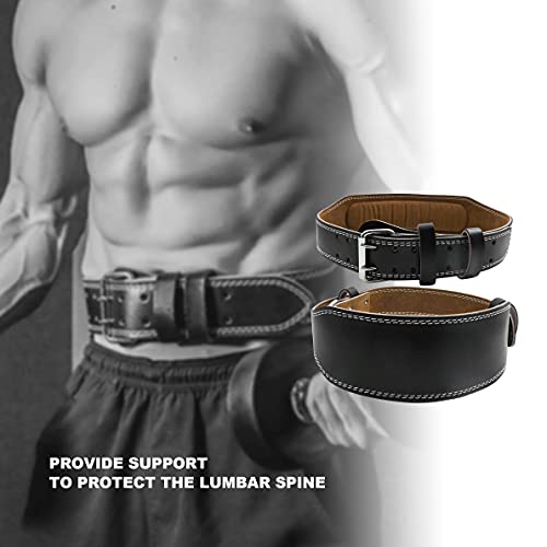 (L)Fitness Weight Lifting Belt For Women& Men,4 In Wide Leather Lifting Belt,Stabilizing Lower Back Support, Weightlifting,Strength Training, Squatstrength Training, Gym Accessories With Weight Belt. #TOP3