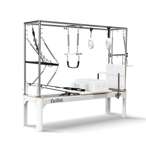 Faittd Aluminium Pilates Reformer , Pilates Equipment Reformer, Pilates Reformer Workout Machine for Home Gym, with Accessories, Reformer Box, Jump Board