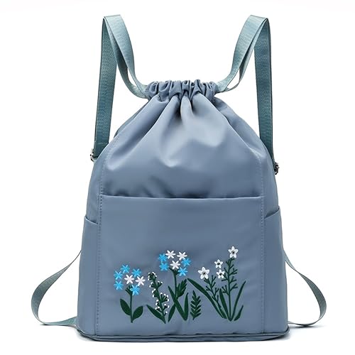 Image of SRZ School Bag College Bag Backpack for women Travel bag Polyester Trendy Stylish Backpack Drawstring Embroidery