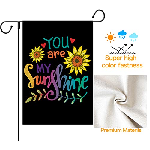 Eddert Summer Garden Flag Vertical Double Sided You Are My Sunshine Sunflower Bee Burlap Seasonal Spring Yard Flag Outdoor Decorations 12 X 18 Inch #TOP3