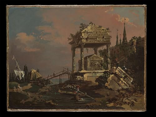 Impression d'affiches Affiche Toile Canaletto Vue imaginaire decoración mural 60x90cm