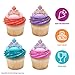 DecoPac Crown Jewels Cupcake Toppers, 24 Jeweled Cupcake Rings, Prince & Princess Tiaras or Crowns, Food Safe Royal Cake Decorations - 24 Pack