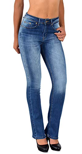 ESRA Schlaghose Damen 70er Weite Hose Damen Bootcut Jeans Damen bis...