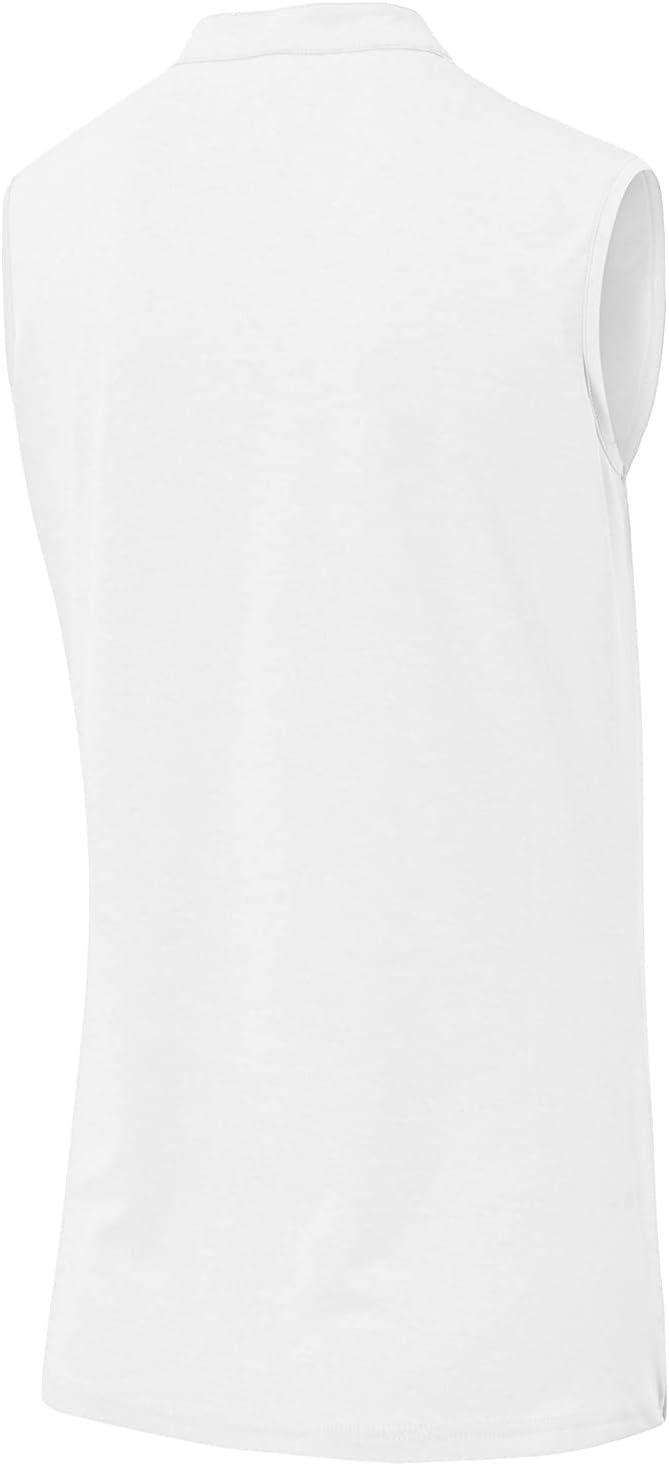 Rdruko Women's Golf Shirts Sleeveless V-Neck Collarless Quick Dry Tennis Running Athletic Tennis Polo T-Shirts - Image 8