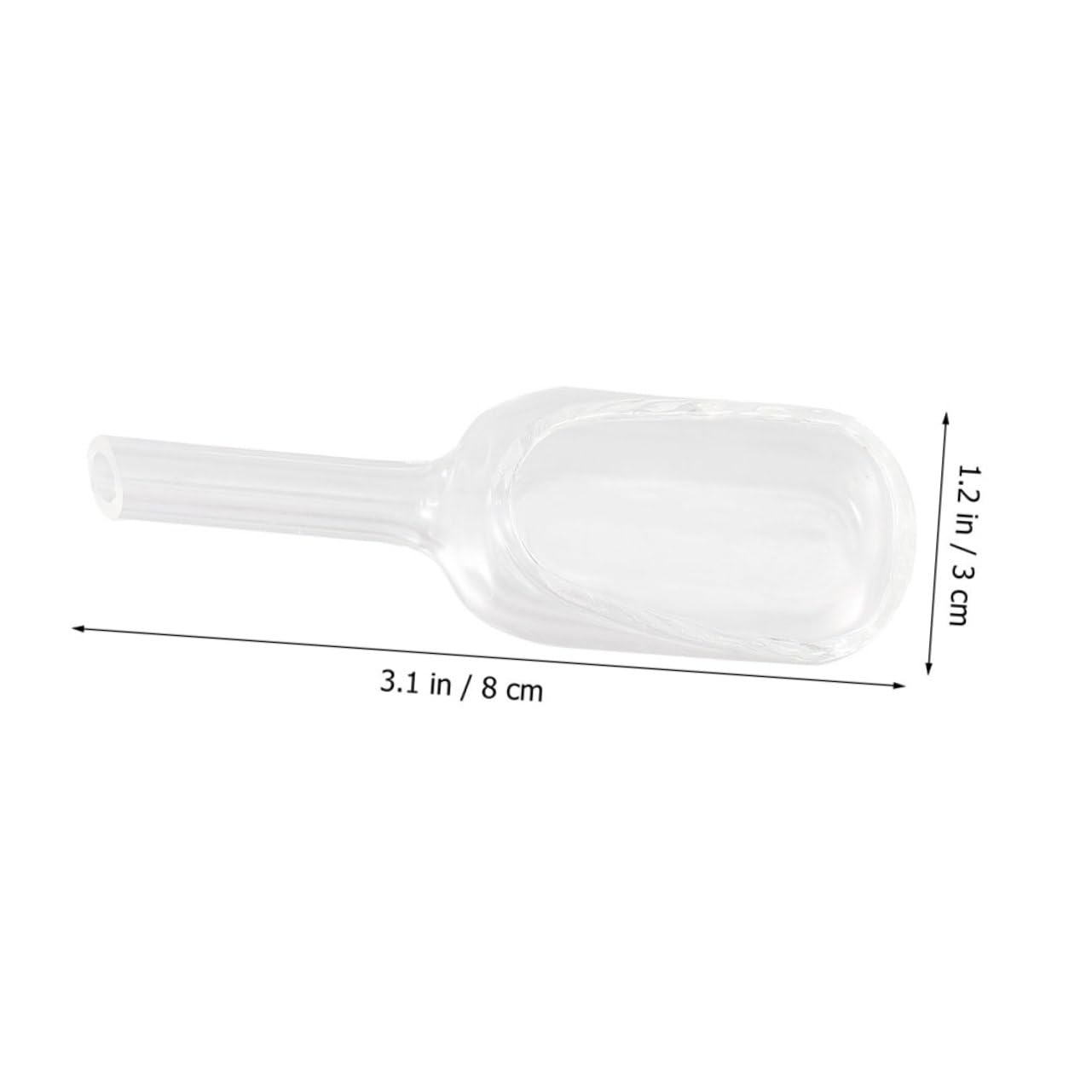 KICHOUSE 2Pcs Weighing Scoop Multi Use Weighing Spoon and Funnel for Labs Borosilicate Glassware for Precise Measuring and Sampling Easy to Clean