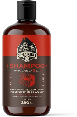 Shampoo para Cabelo 2 em 1 Don Alcides Barba Negra 230ml