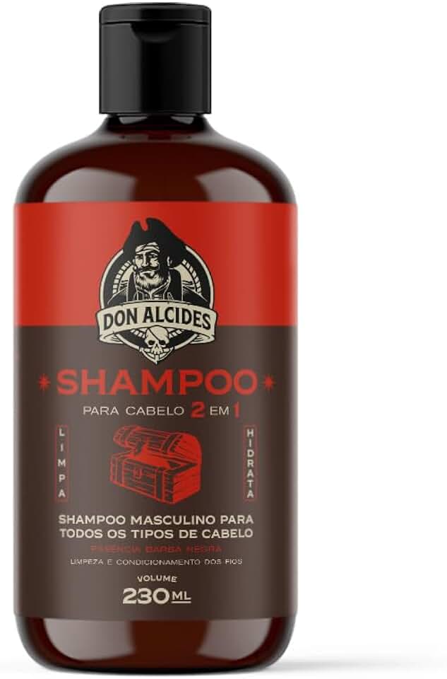 Shampoo para Cabelo 2 em 1 Don Alcides Barba Negra 230ml
