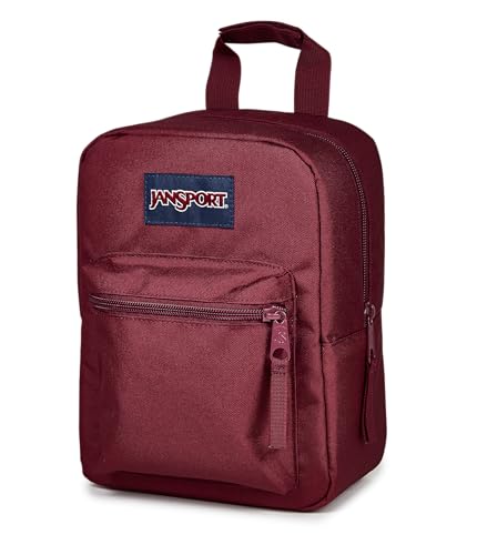 Image of JanSport Big Break Insulated Lunch Bag - Travel Cooler, Cherry Lacquer | Small Compact Soft-Sided Travel Cooler for Day Trips