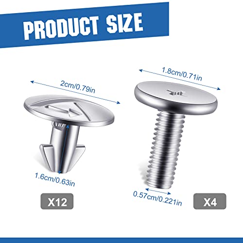 Lower Engine Cover Bolt Pin Screws Radiator Engine Access Cover Pin And Lower Cover Bolt Lower Engine Cover Pin Screw Compatible With Honda Civic Accord Crv Acura(16 Pieces) #TOP1