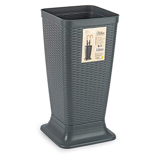 AC Paragüero Rattan Modelo Cuadrado, Gris