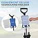 SereneLife 2-Wheel Golf Push Cart - Lightweight Folding Walking Roller Trolley Bag Storage, Upper & Lower Bracket w/Elastic Strap, Foam Handle Grip, Scorecard Holder, 9.5