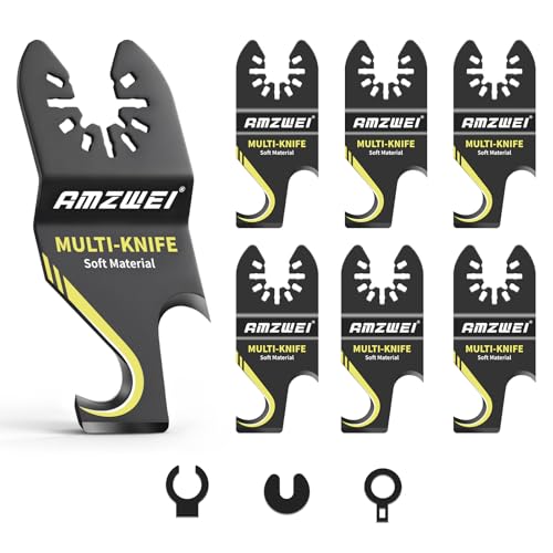 AMZWEI 6PCS Hook Knife Oscillating Multi Tool Blade