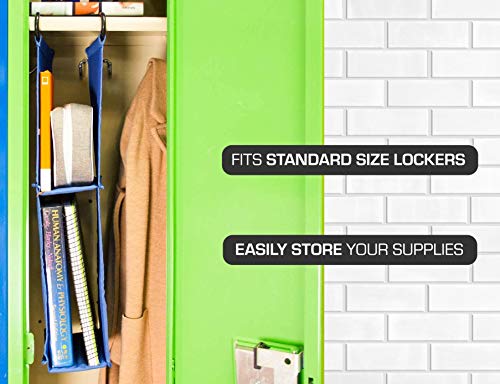 Its Academic Lockermate Hanging Fabric Locker Shelf, Durable And Removable, Blue #TOP2